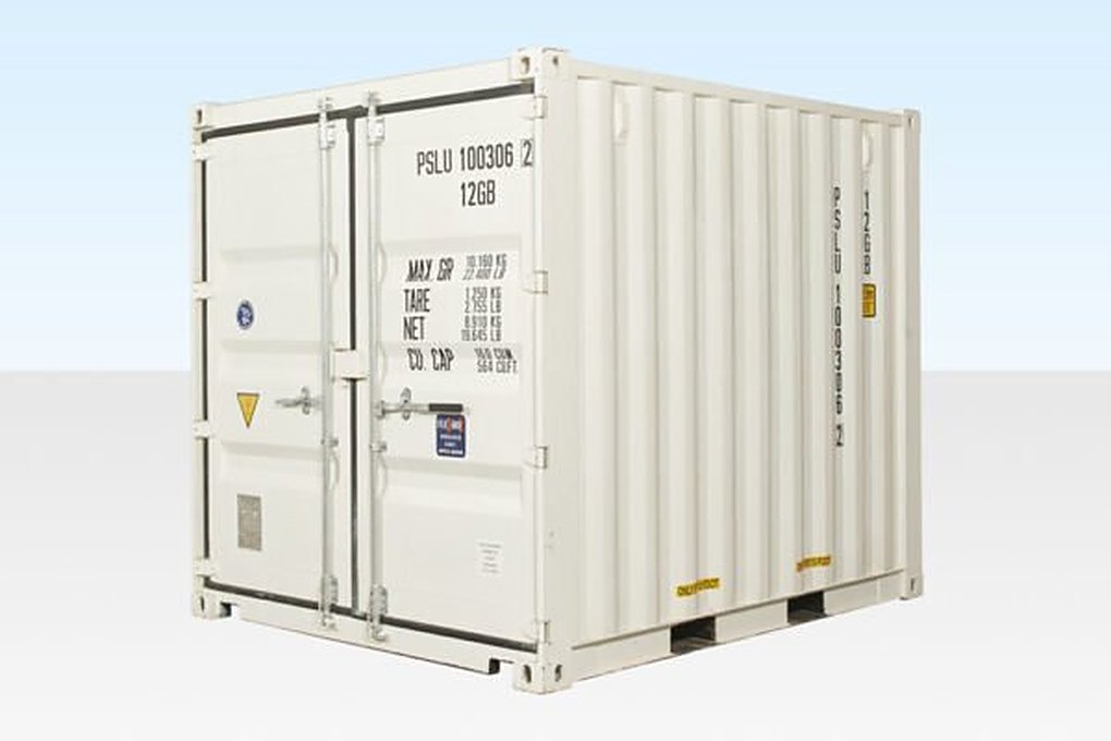10Ft X 8Ft Shipping Container (One Trip) – White – Used