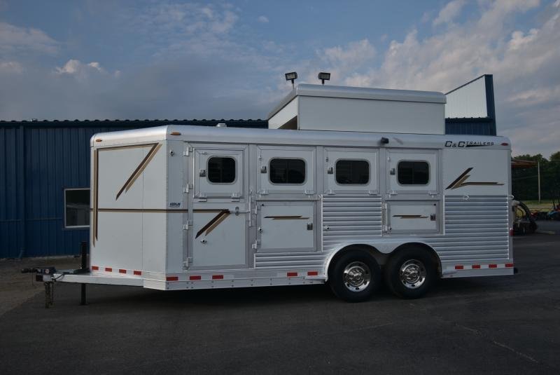 2008 C and C Trailers 4 Horse Bumper Horse Trailer – Used