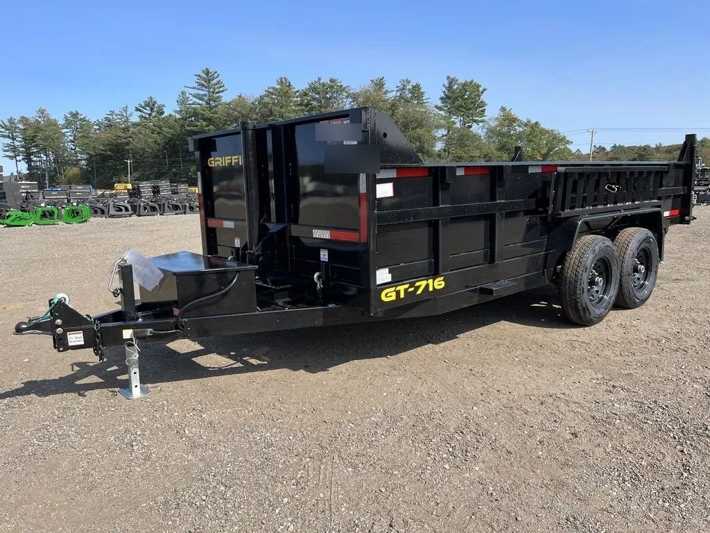 2024 Griffin Trailers 7×16 14K Telescopic Dump Trailer w/Ramps & Spare Tire Mount – Used