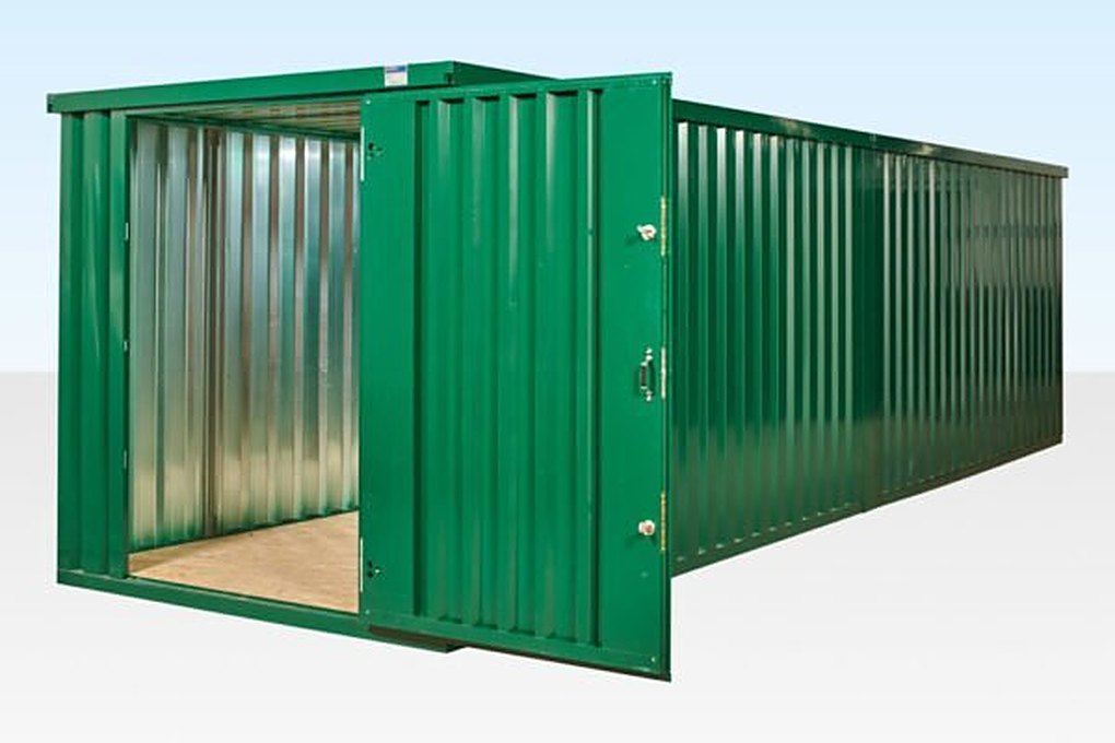 6M X 2.1M End Linked Flat Packed Container Bundle (Powder Coated) – Used