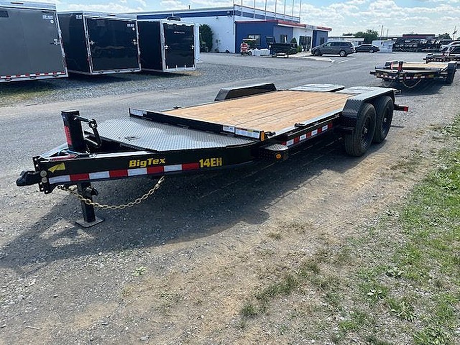 Big Tex 14EH Low Profile 7 x 16 Equipment Trailer – Mega Ramps – Used
