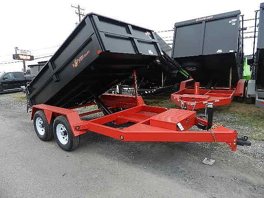 BWise 6 x 10 Low Profile Dump Trailer – Combo Gate &amp; Ramps – Used