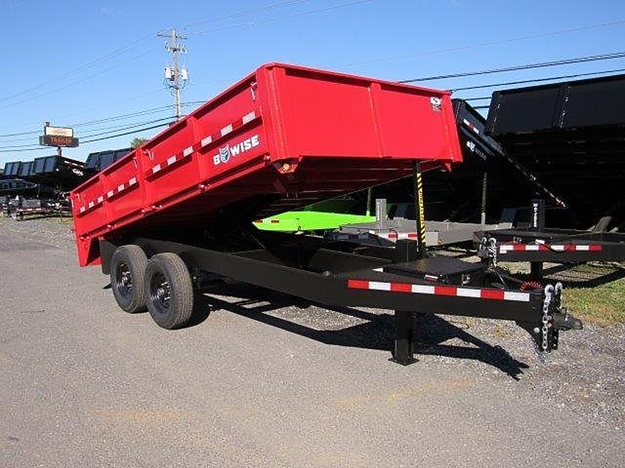 BWise 7 x 14 Deckover Dump Trailer – Fold Down Sides – Used