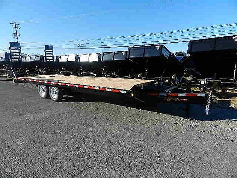 BWise 8 x 24 Deckover Equipment Trailer – Pop Up Beavertail – Used