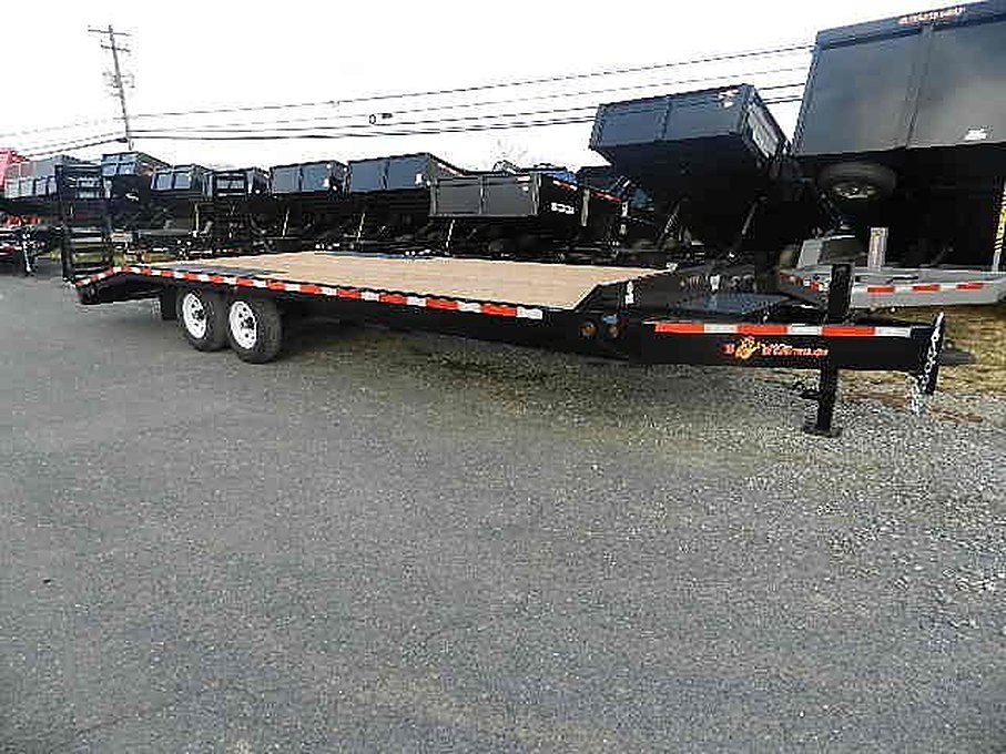 BWise 8 x 24 Deckover Equipment Trailer – Wedge Style Ramps – Used