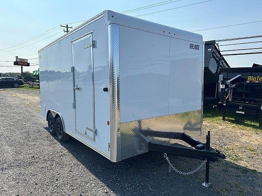Car Mate 8.5 x 16 Enclosed Cargo Trailer – Aluminum Wheels – Used