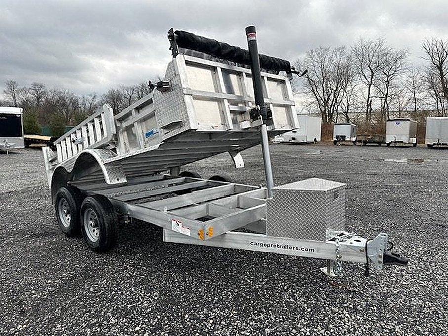 Cargo Pro 6 x 12 Aluminum Dump Trailer – Ladder Ramps – Used