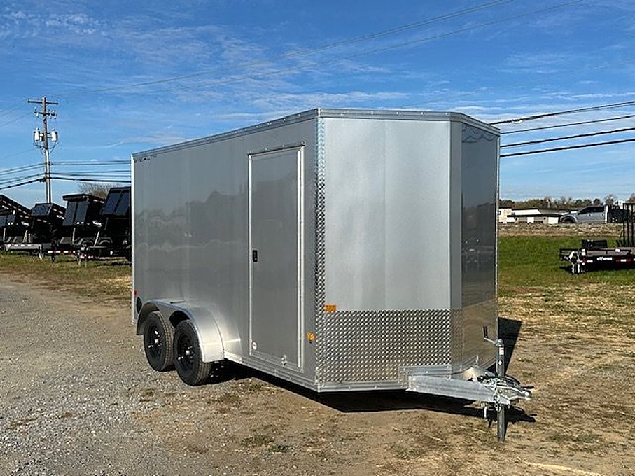 Cargo Pro 7 x 14 V-Nose Aluminum Cargo Trailer – Ramp Door – Used