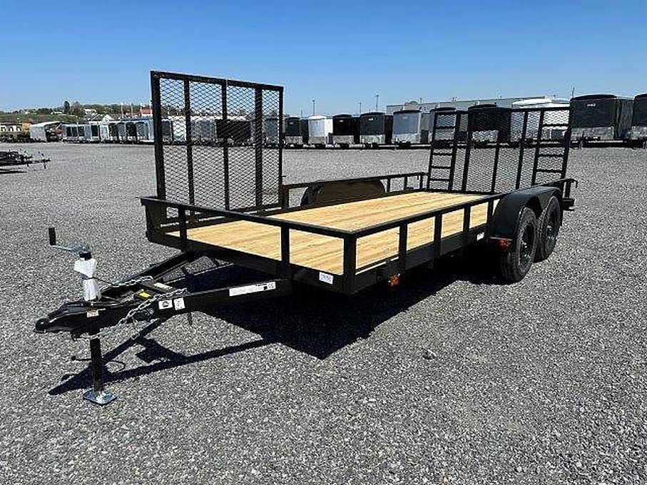 Carry-On 7 x 16 Landscape Utility Trailer – Side ATV Ramp – Used