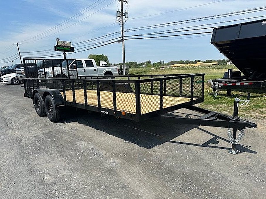 Carry-On 7 x 18 Landscape Utility Trailer – Mesh Sides – Used
