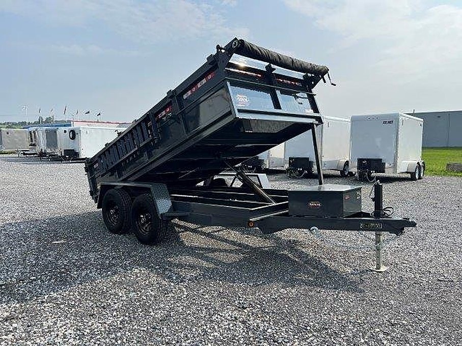 Covered Wagon 6 x 12 Prospector Dump Trailer – Ladder Ramps – Used