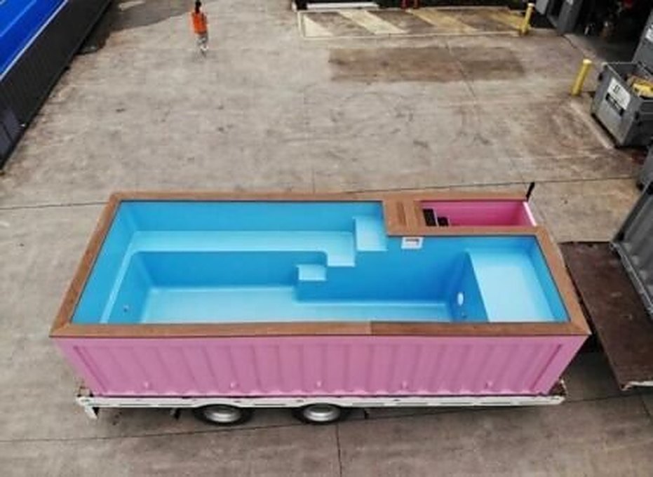 Pink 20 Ft Container Pool – Used