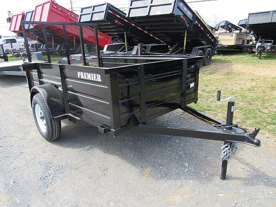 Premier 5 x 8 Landscape Utility Trailer – Steel Sides – Used
