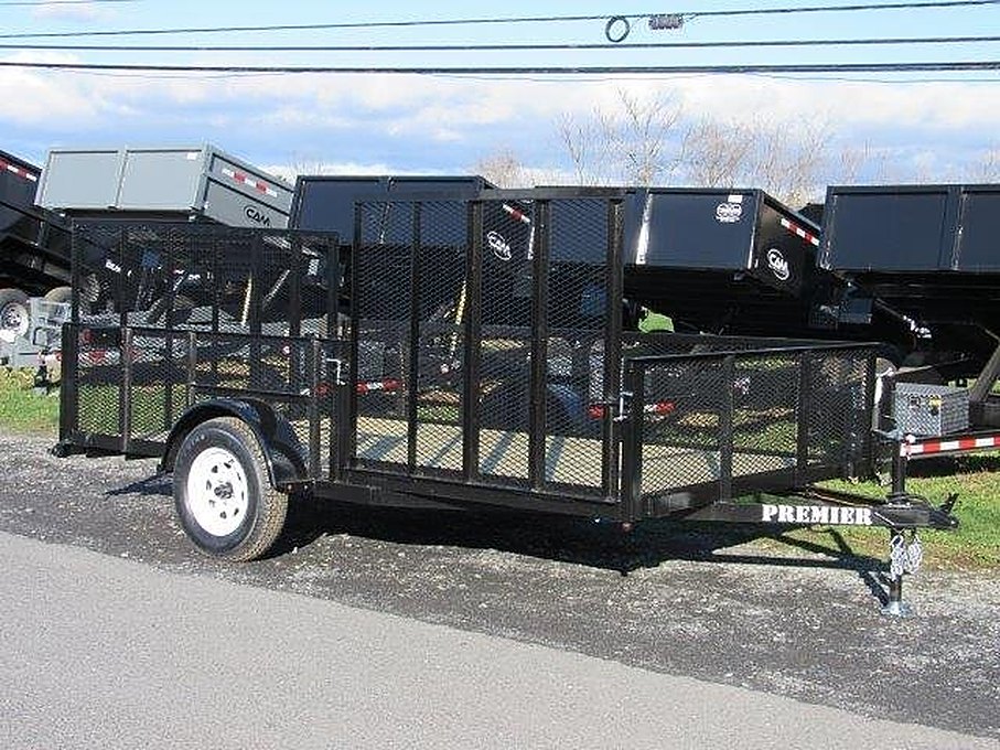 Premier 7 x 12 Landscape Utility Trailer – Mesh Sides &amp; ATV Ramp – Used