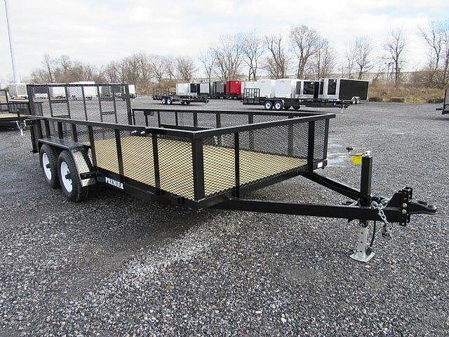 Premier 7 x 16 Landscape Utility Trailer – HD Ramp Gate – Used