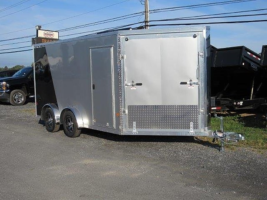 Sno Pro 7.5 x 14 Drive On/Off Snowmobile Trailer – All Aluminum – Used