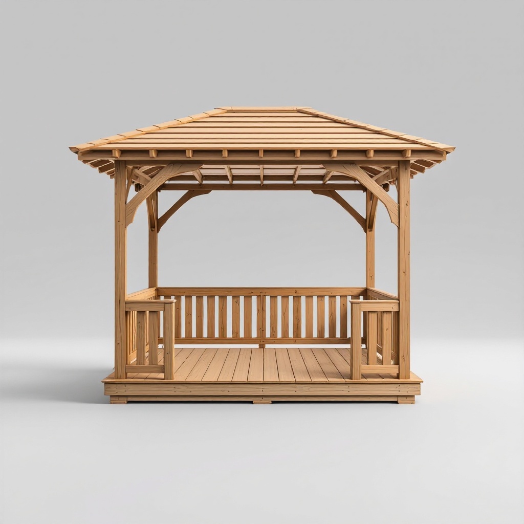 Sunjoy 8x8 ft Cedar Octagon Gazebo